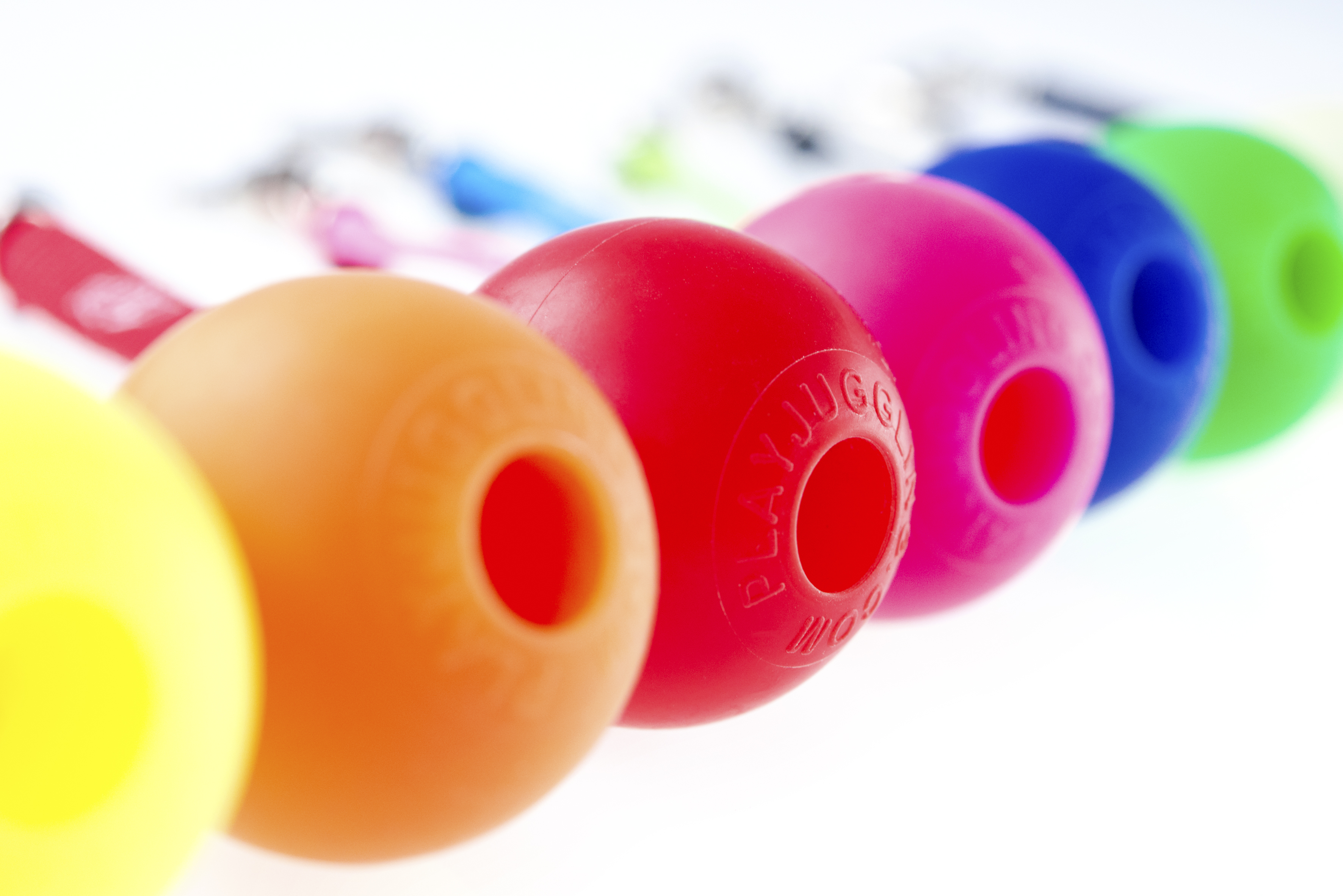 Silicone poi knobs with swivel