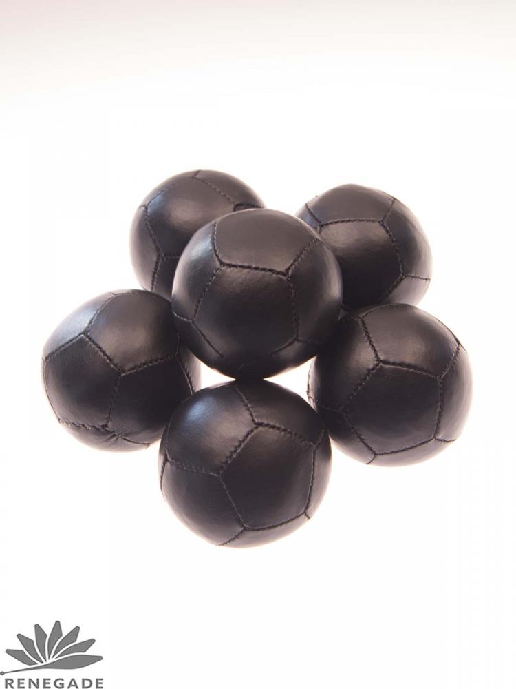 Black PU Beanbag Twelve Panel black juggling beanbag