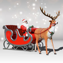 Santa's Sleigh and Reindeer