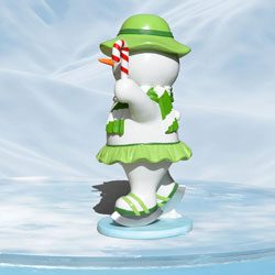 Outdoor Skating Snowman